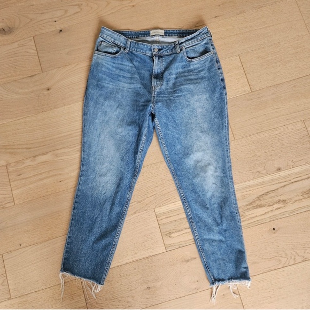 Everlane Light Blue Cropped Jeans with Raw Hem